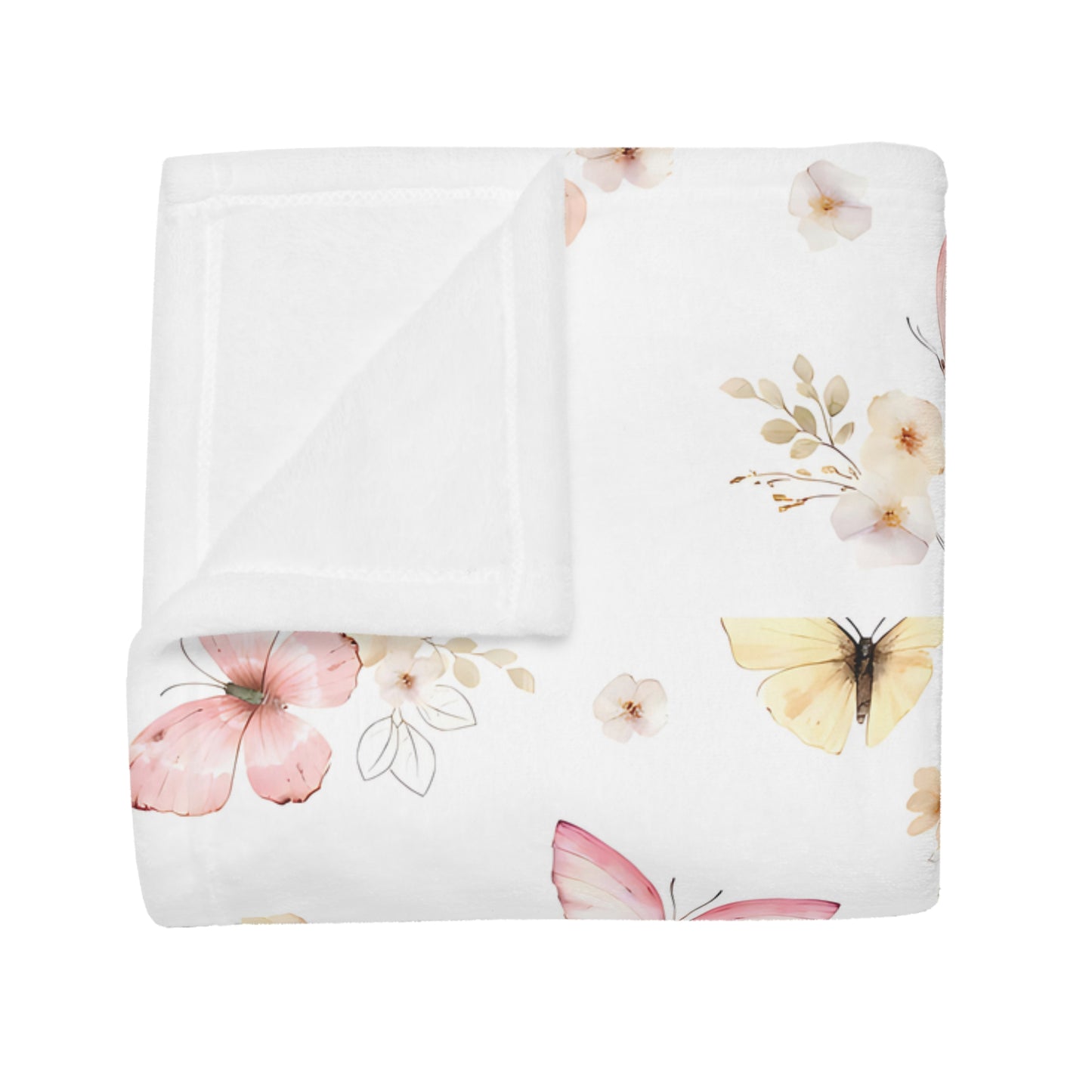 Pink & Yellow Butterfly Blanket