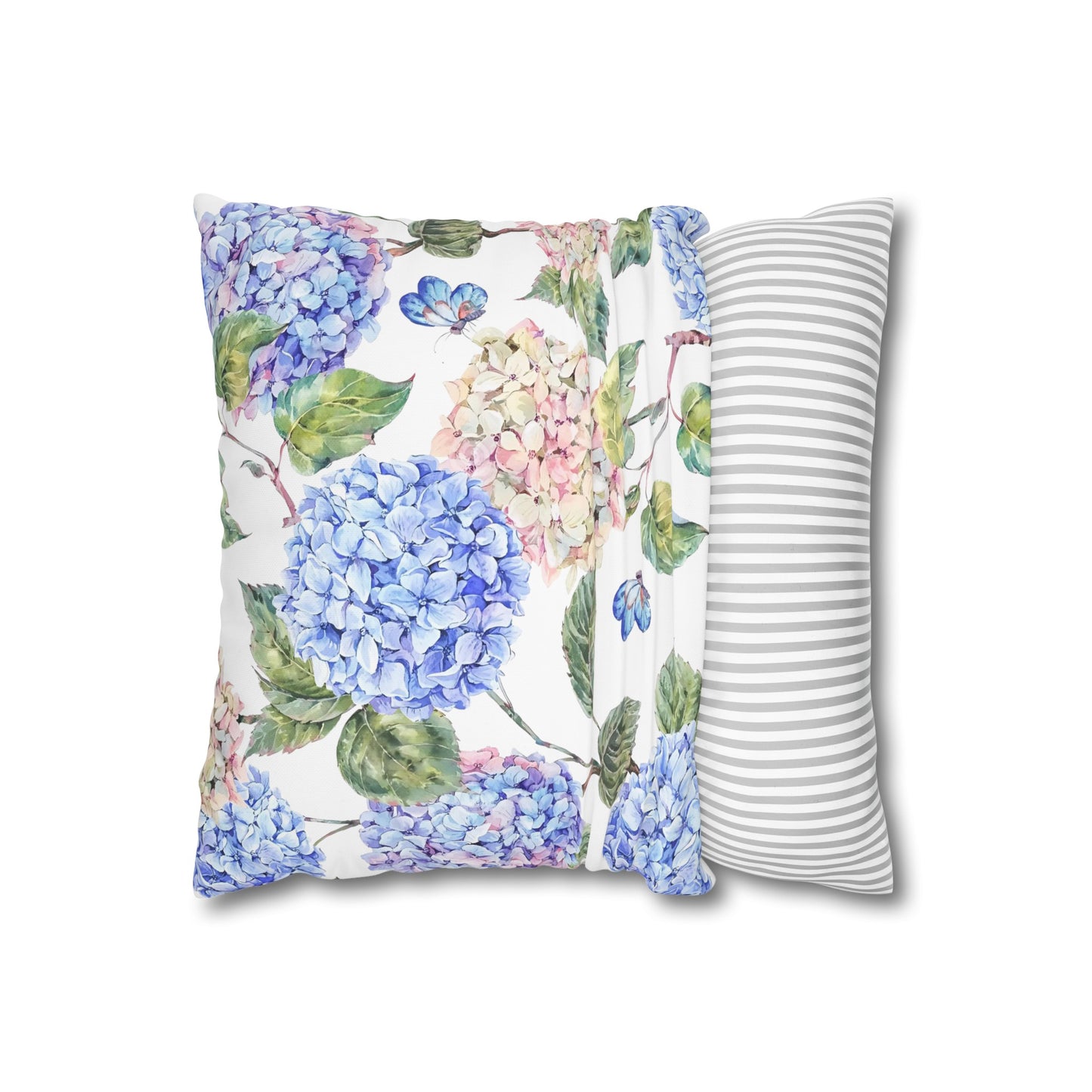 Pink & Blue Hydrangea #2 Cushion Cover