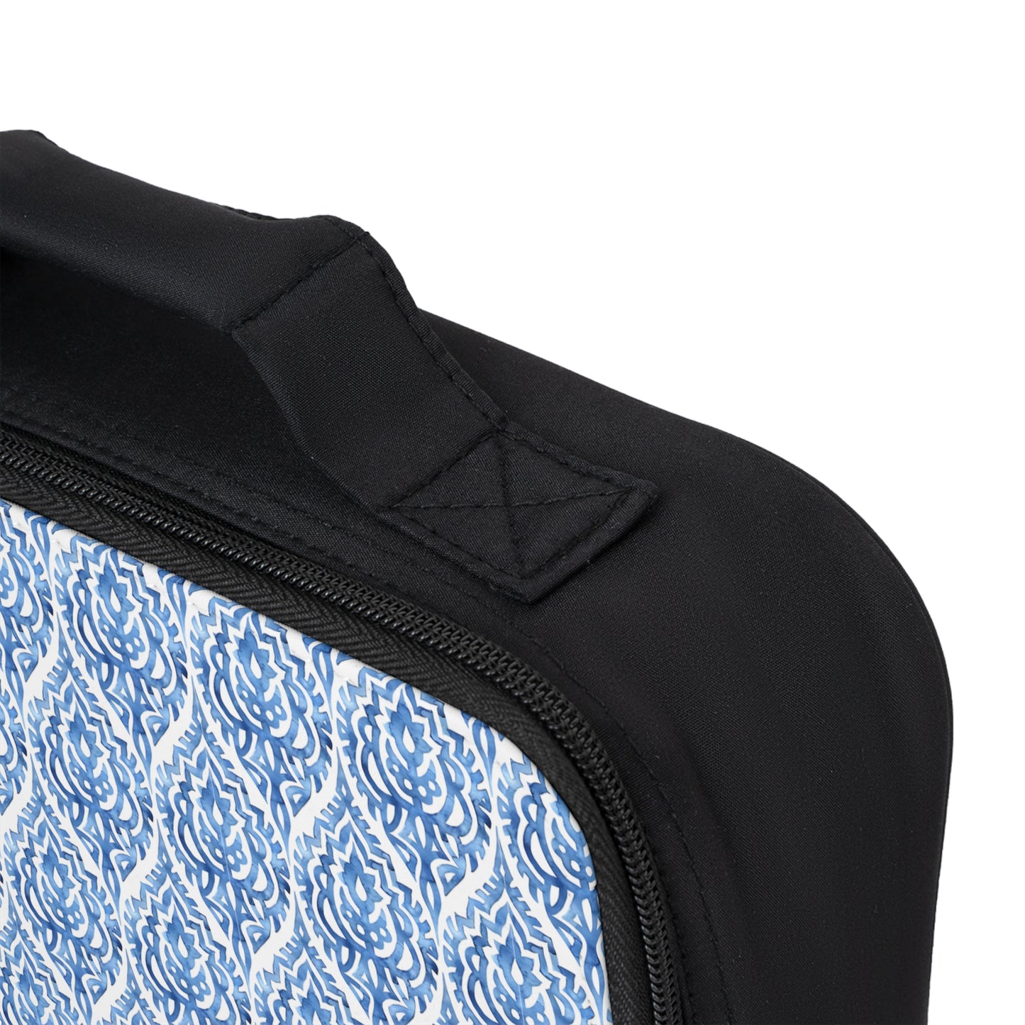 Blue Pattern Print Lunch Bag