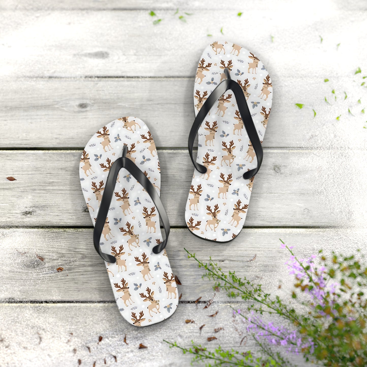 Reindeer Flip Flops / Jandals