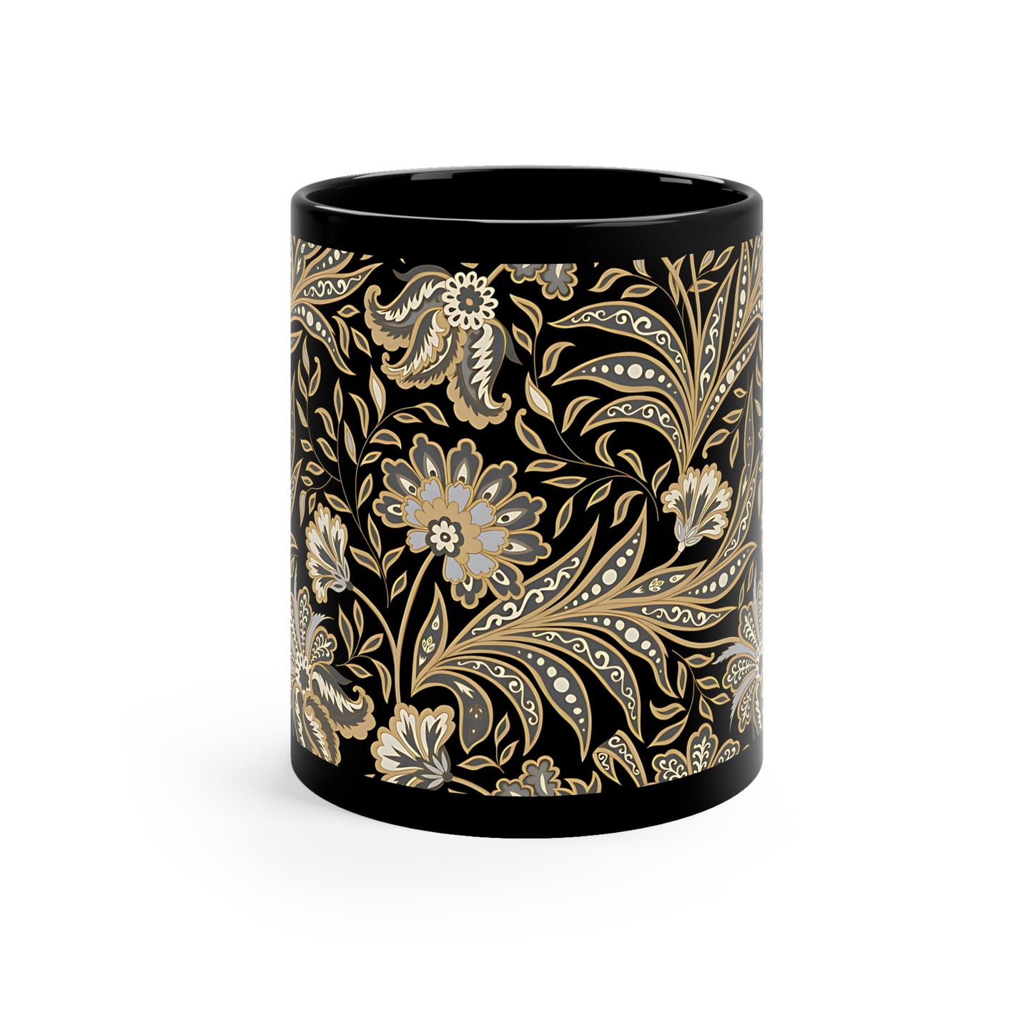 Black & Gold Coffee Mug, 11oz