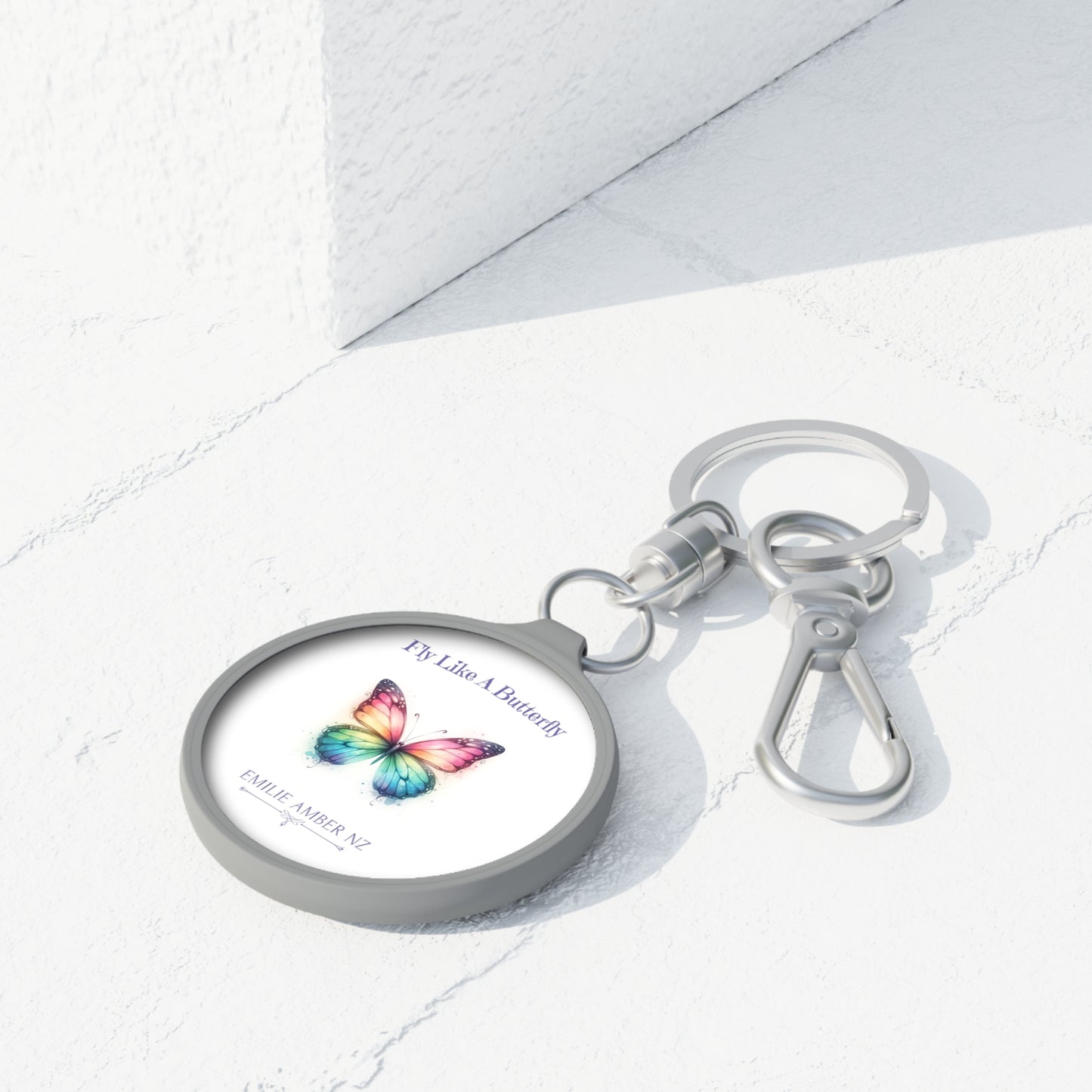 Fly Like A Butterfly Keyring Tag