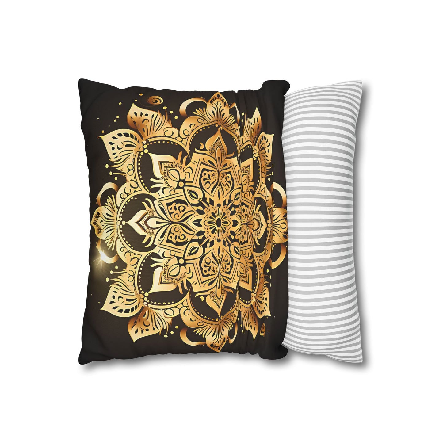 Golden Mandala Cushion Cover