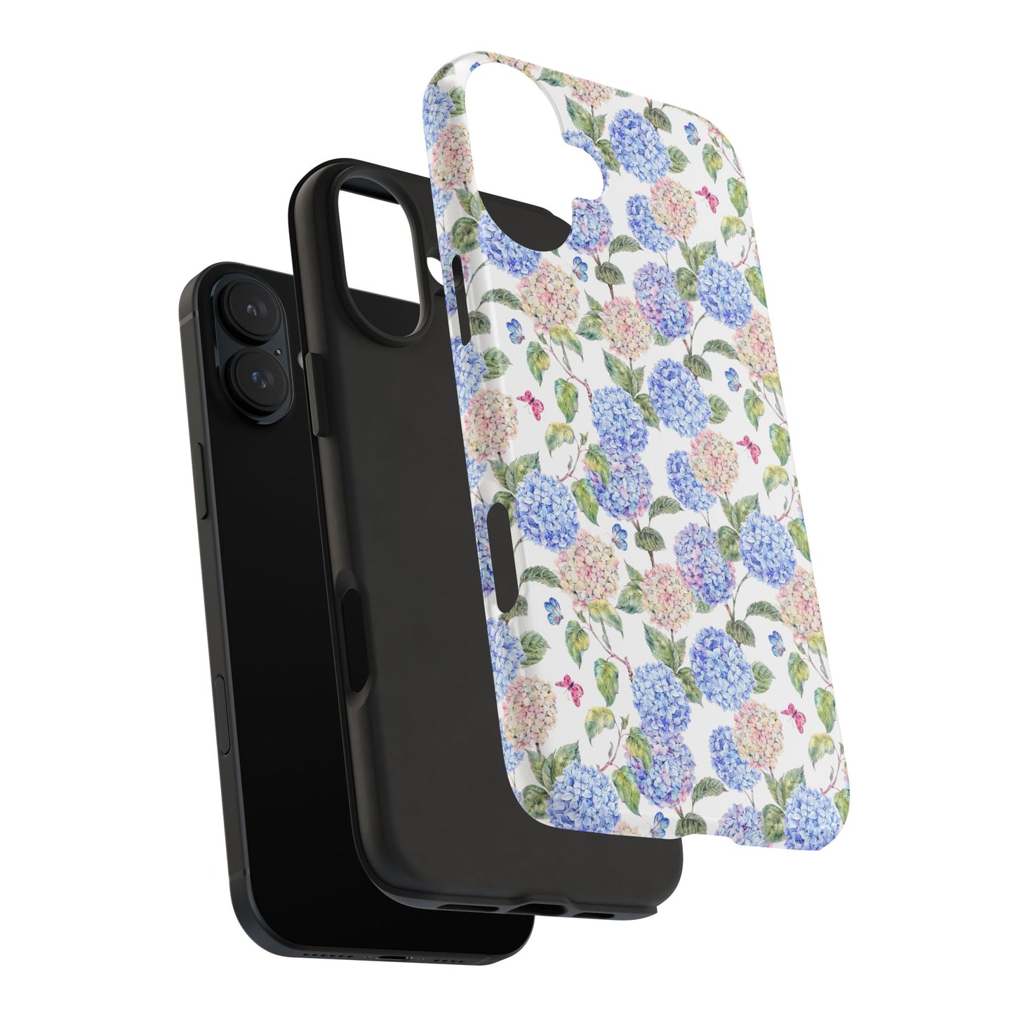 Pink & Blue Hydrangea Phone Case