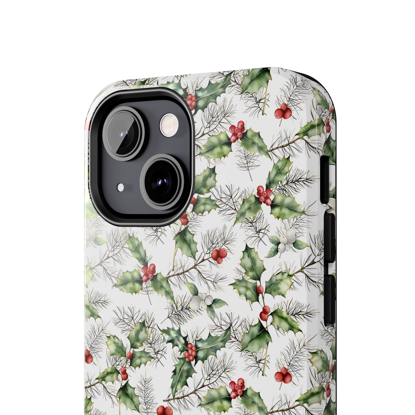 Christmas Mistletoe and Holly Phone Case