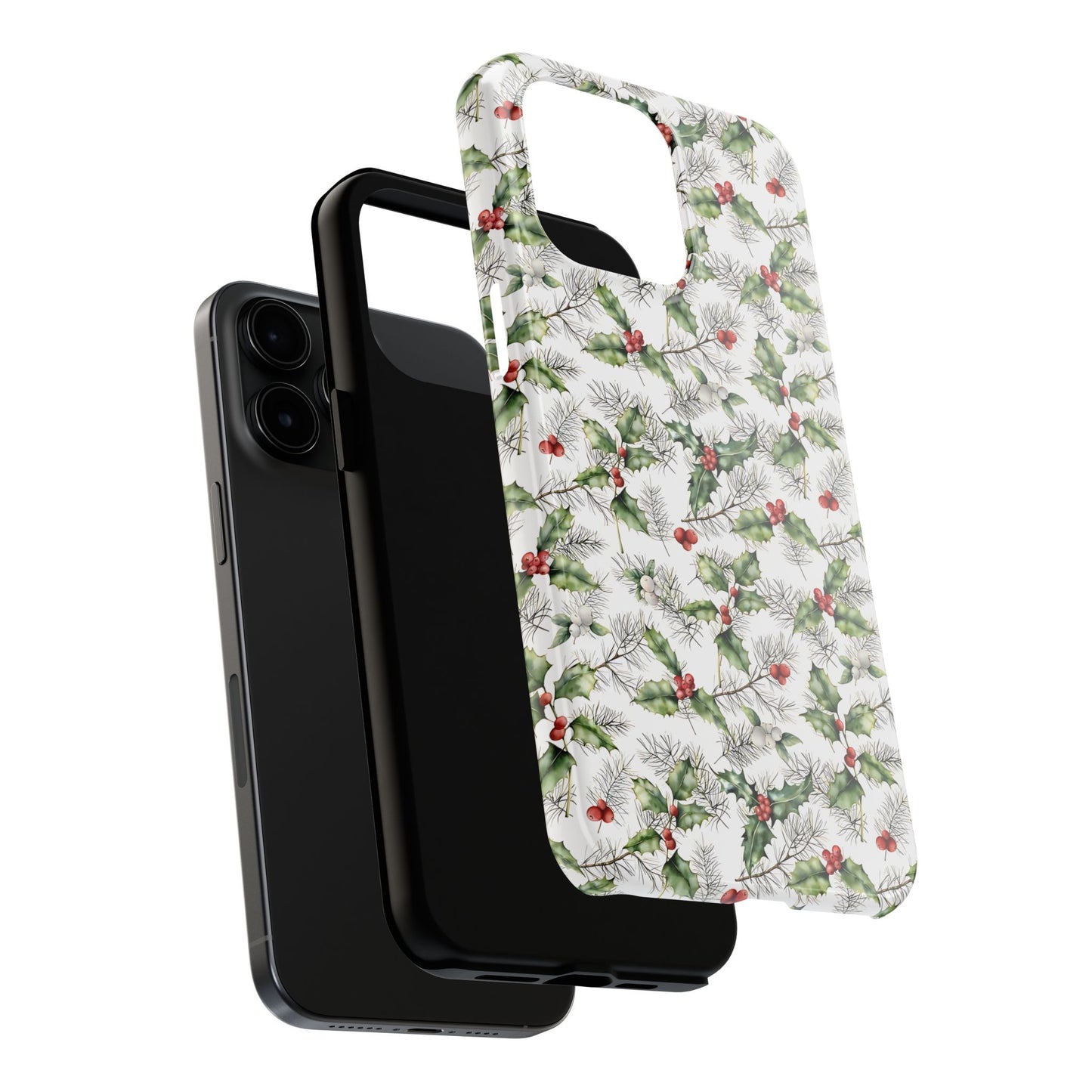 Christmas Mistletoe and Holly Phone Case