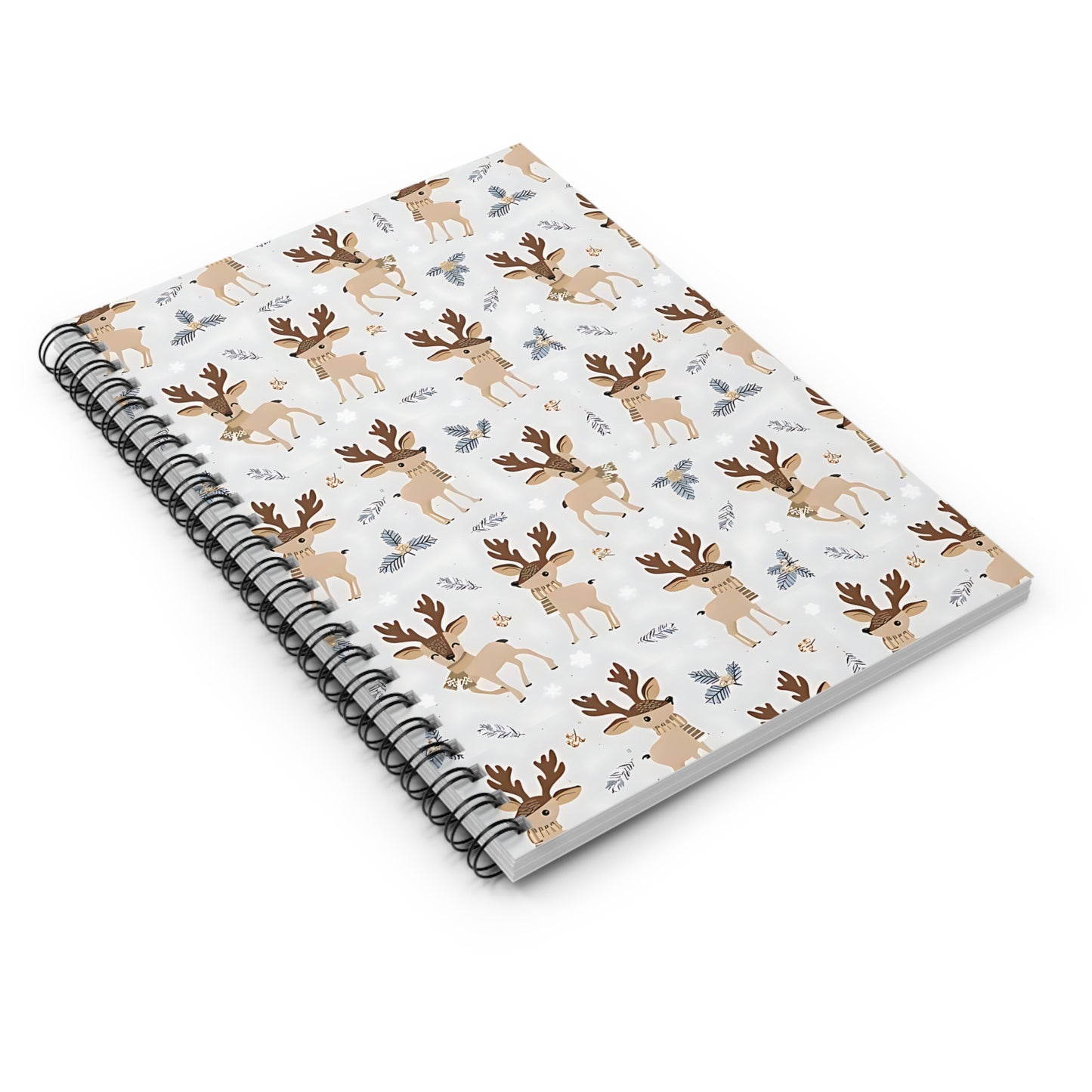 Reindeer Spiral Notebook - Ruled Line
