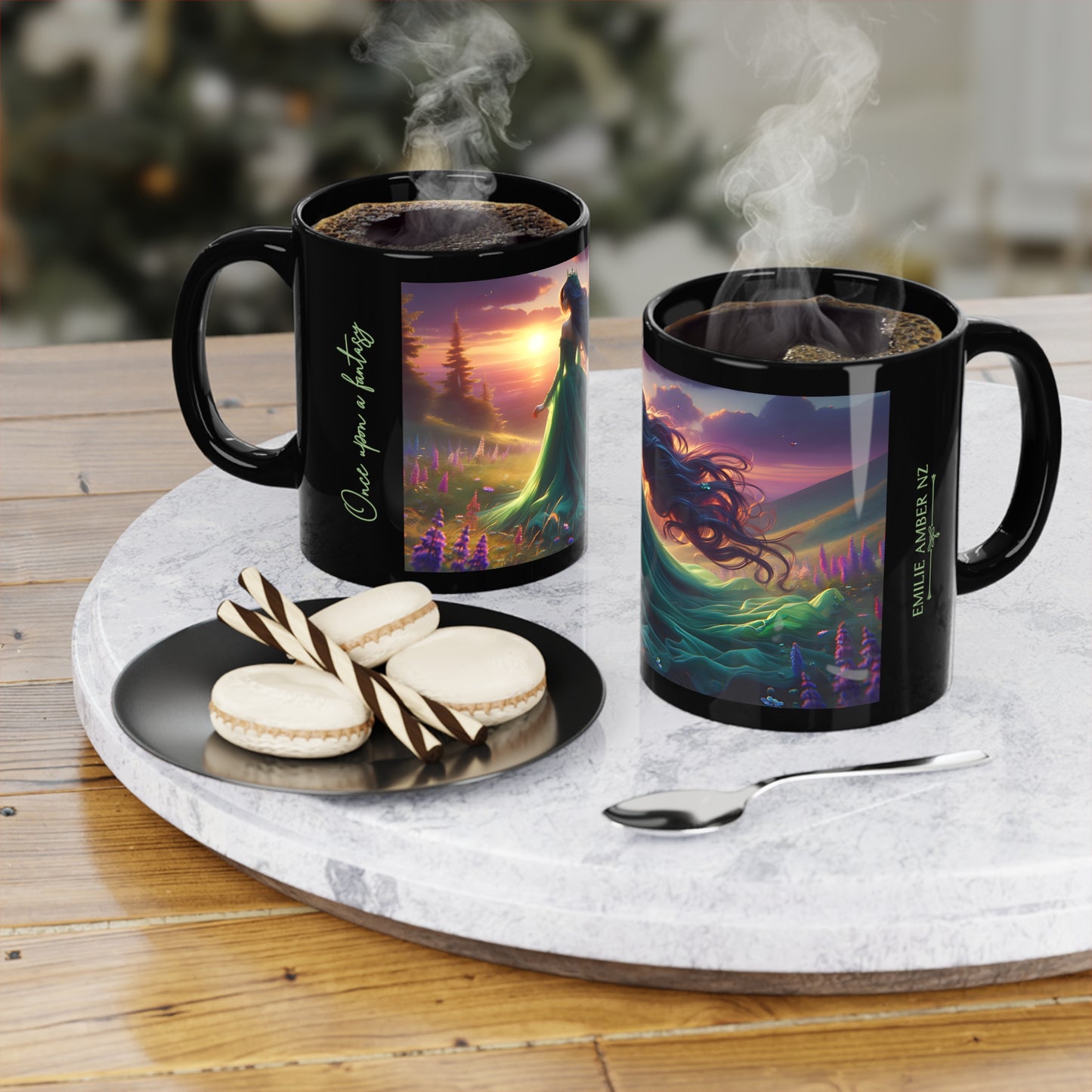 Once Upon A Fantasy - Emerald Sunset Coffee Mug, 11oz