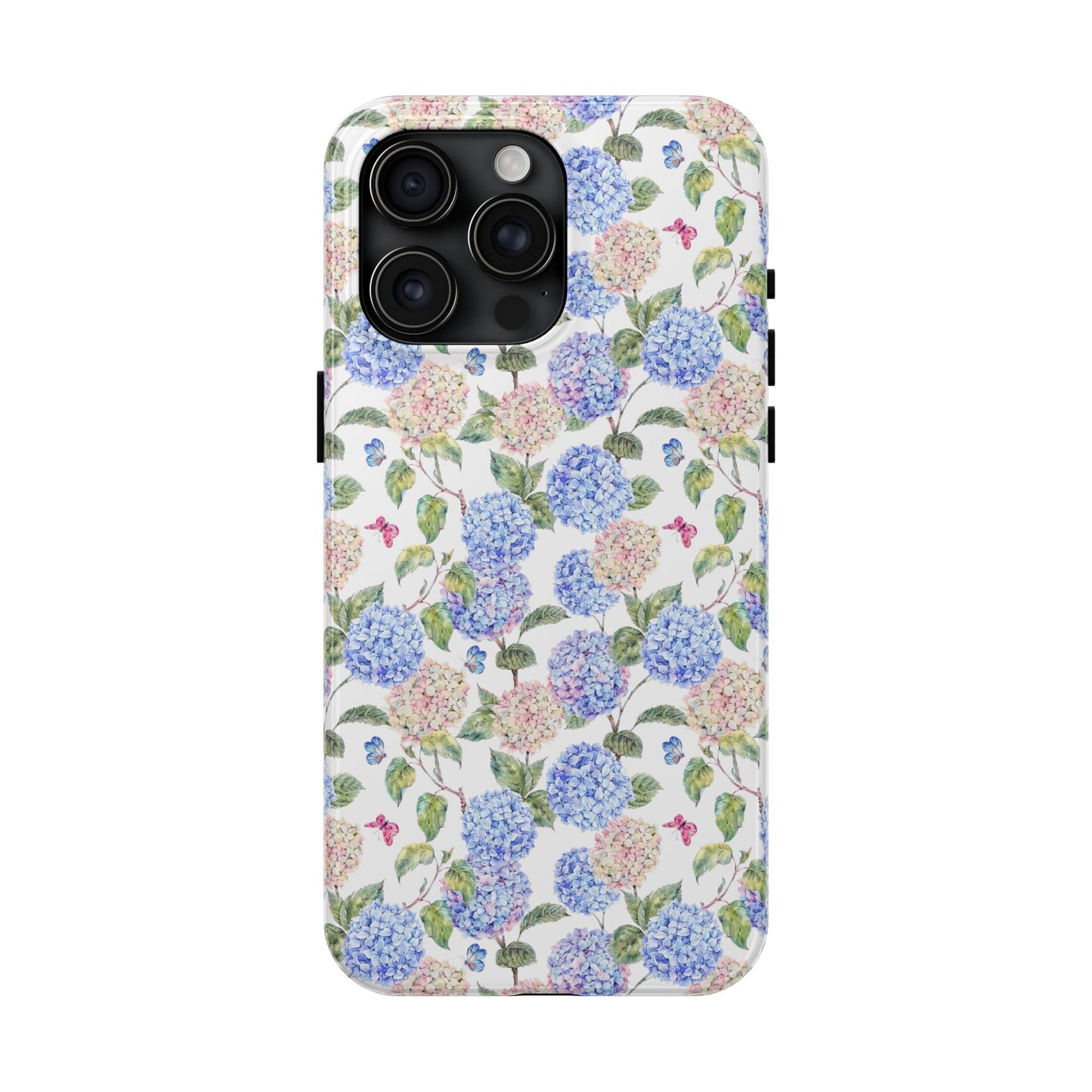 Pink & Blue Hydrangea Phone Case