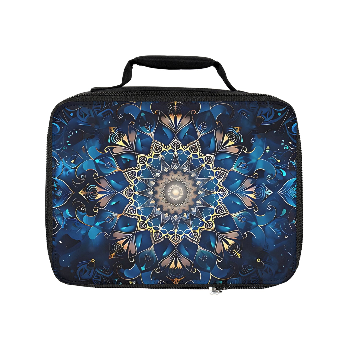 Navy Mandala Lunch Bag