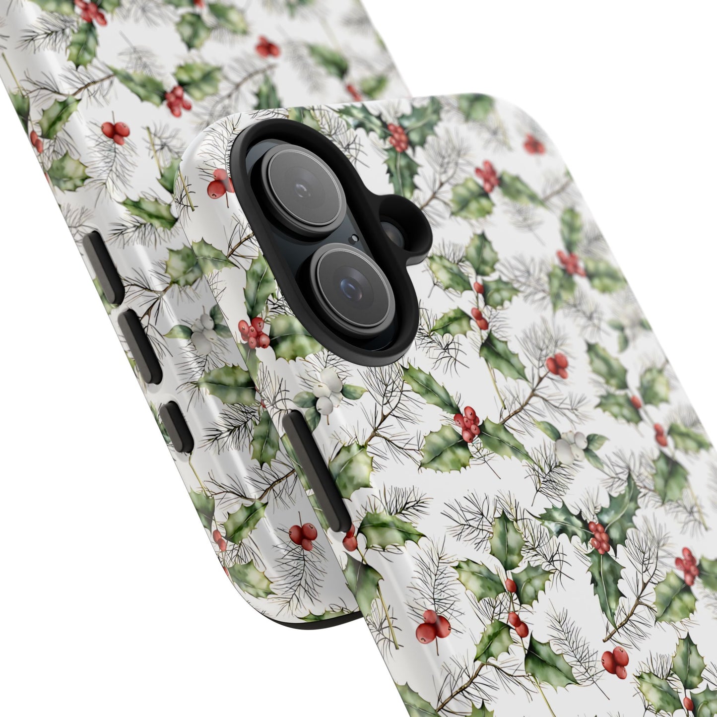 Christmas Mistletoe and Holly Phone Case