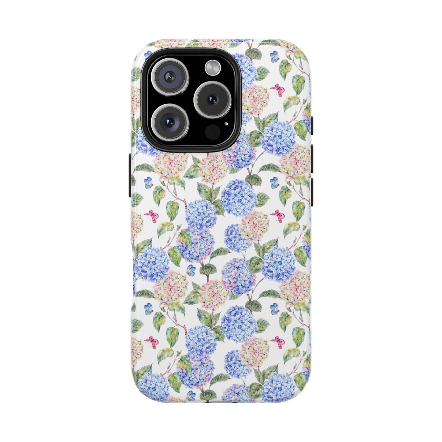 Pink & Blue Hydrangea Phone Case