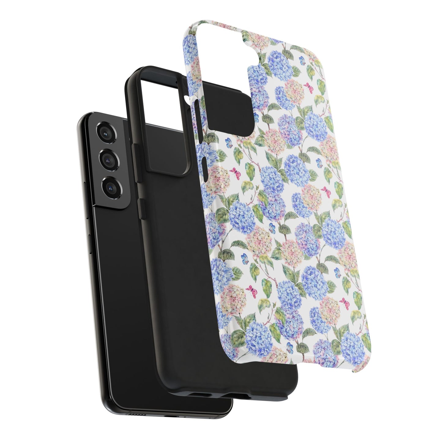 Pink & Blue Hydrangea Phone Case