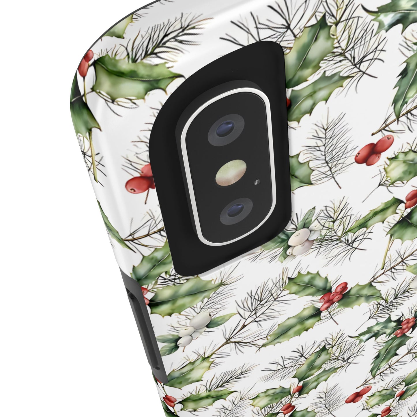 Christmas Mistletoe and Holly Phone Case