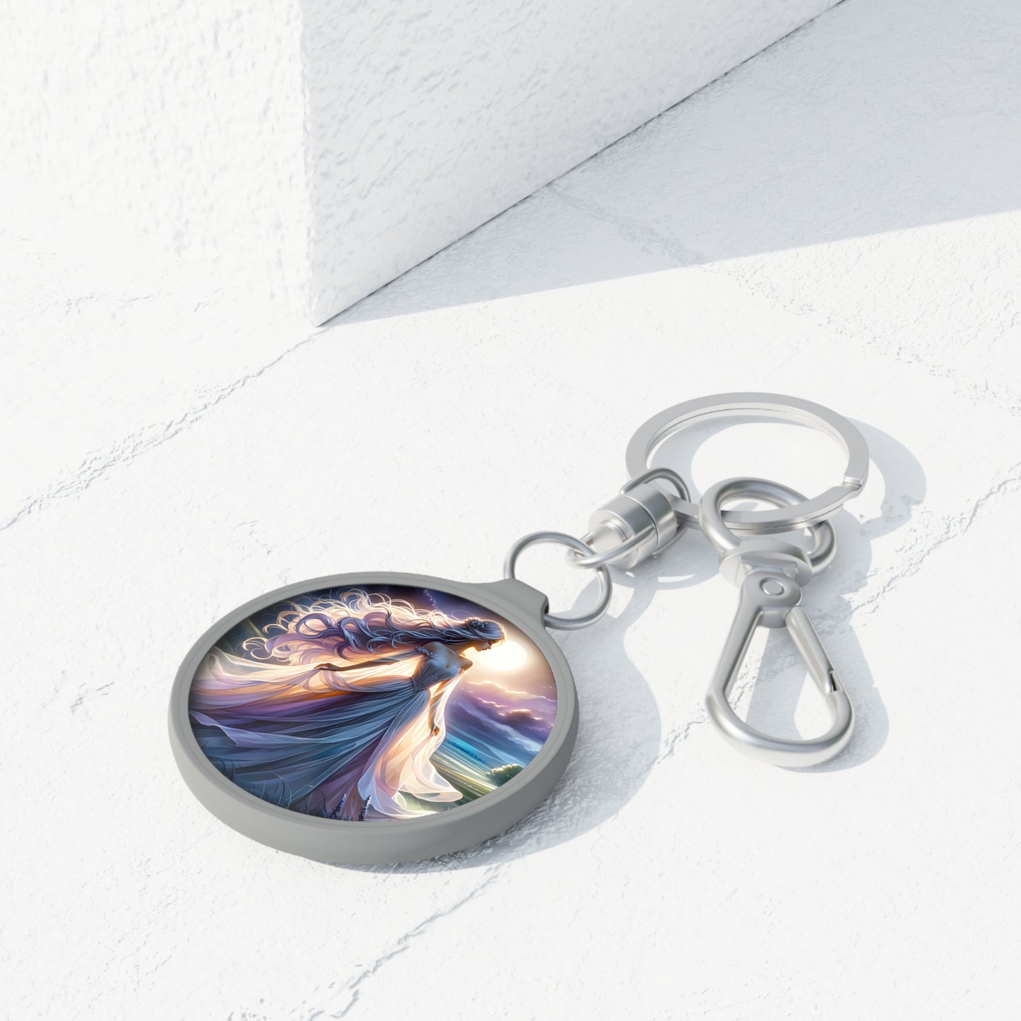 Once Upon A Fantasy - Silver Moonlight Keyring Tag