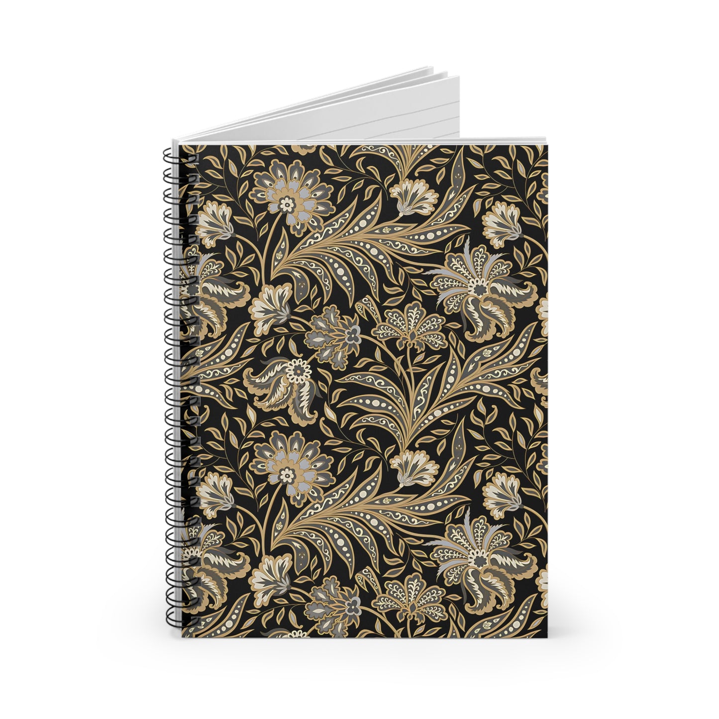 Black & Gold Spiral Notebook - Ruled Line