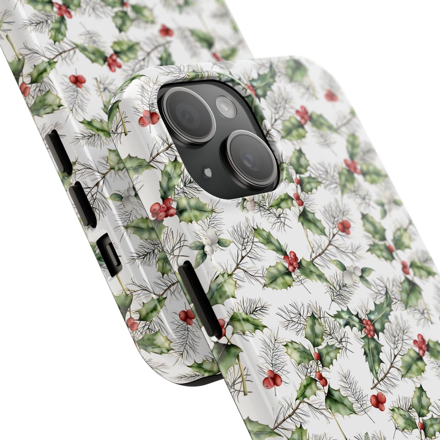 Christmas Mistletoe and Holly Phone Case