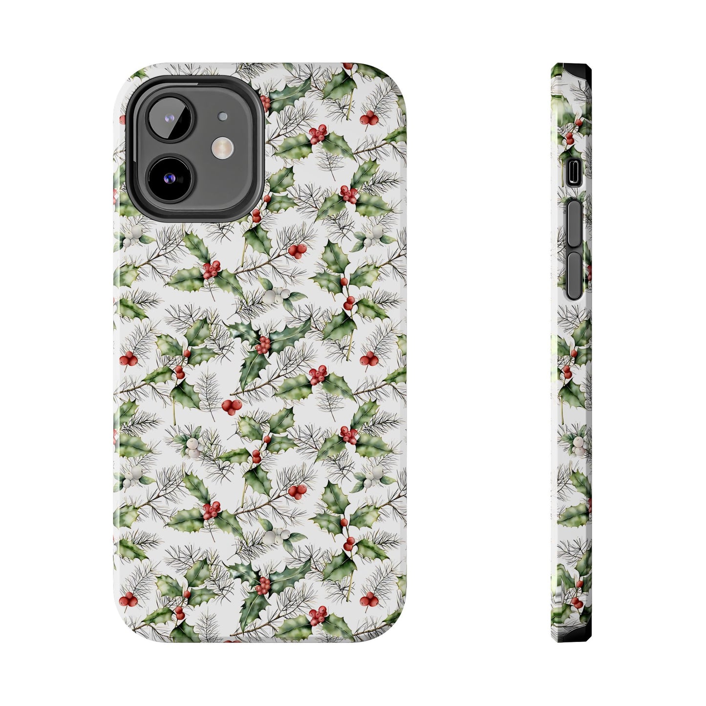 Christmas Mistletoe and Holly Phone Case