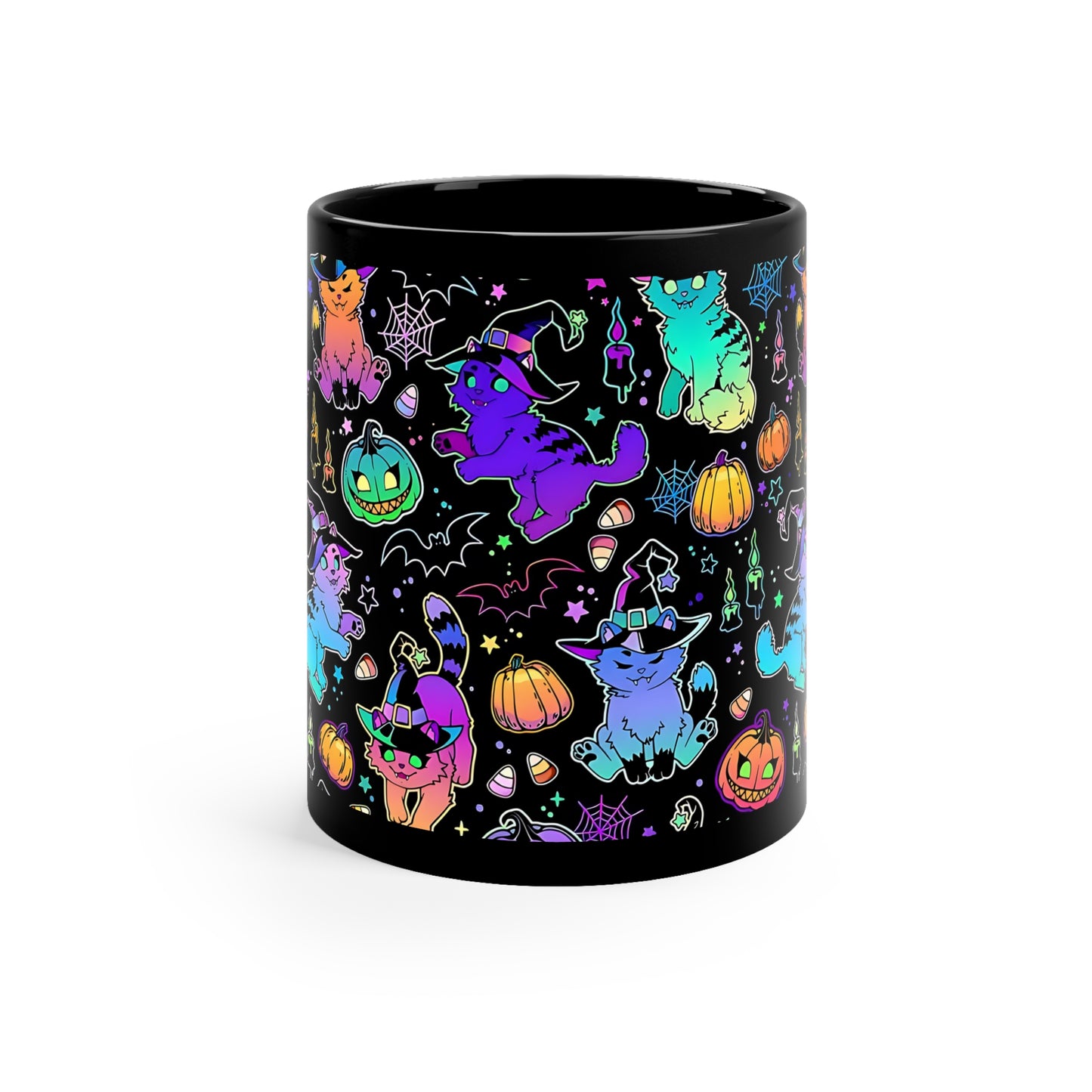 Spooky Neon Halloween #4 Coffee Mug, 11oz