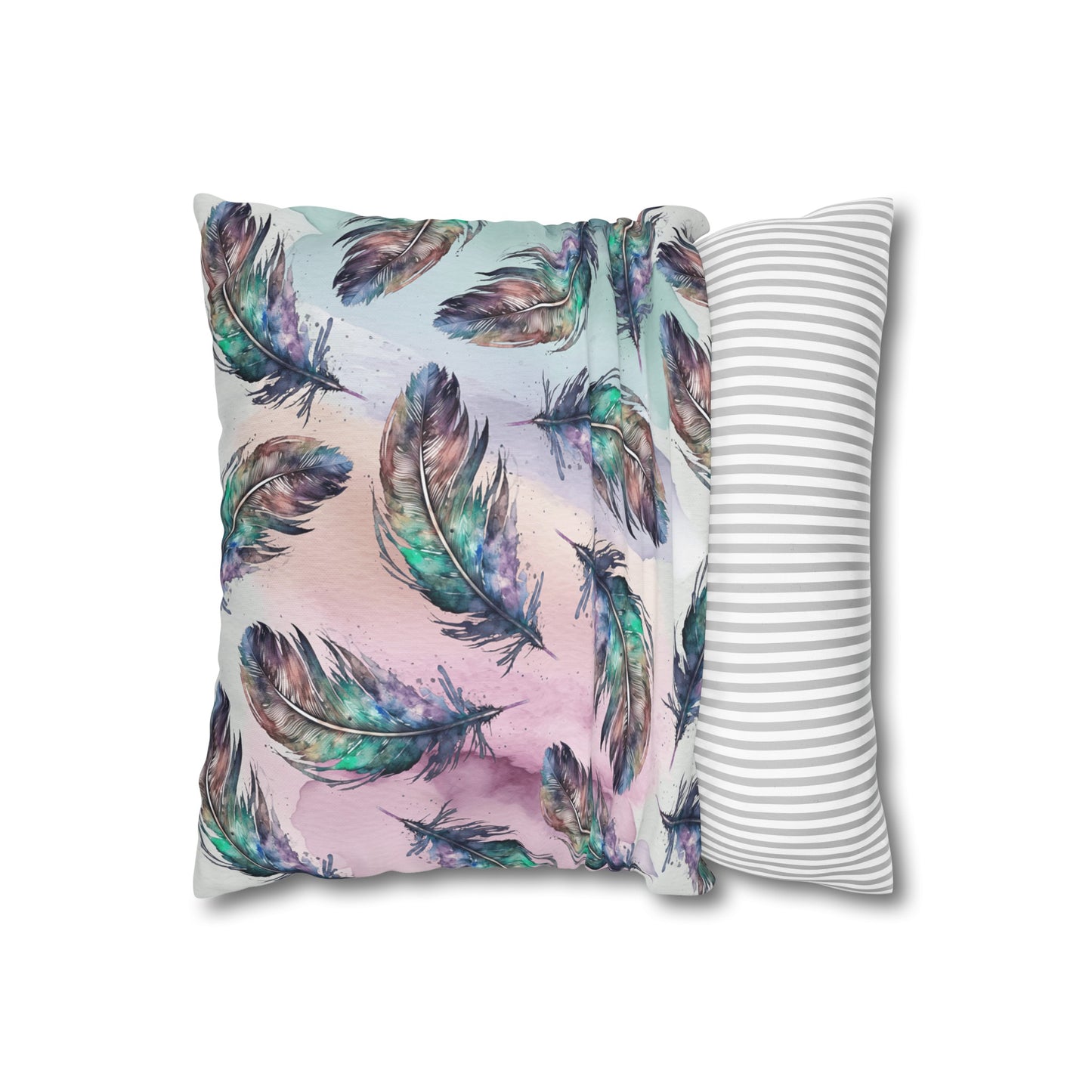 Feather On The Wind #9 Canvas Cushion Cover