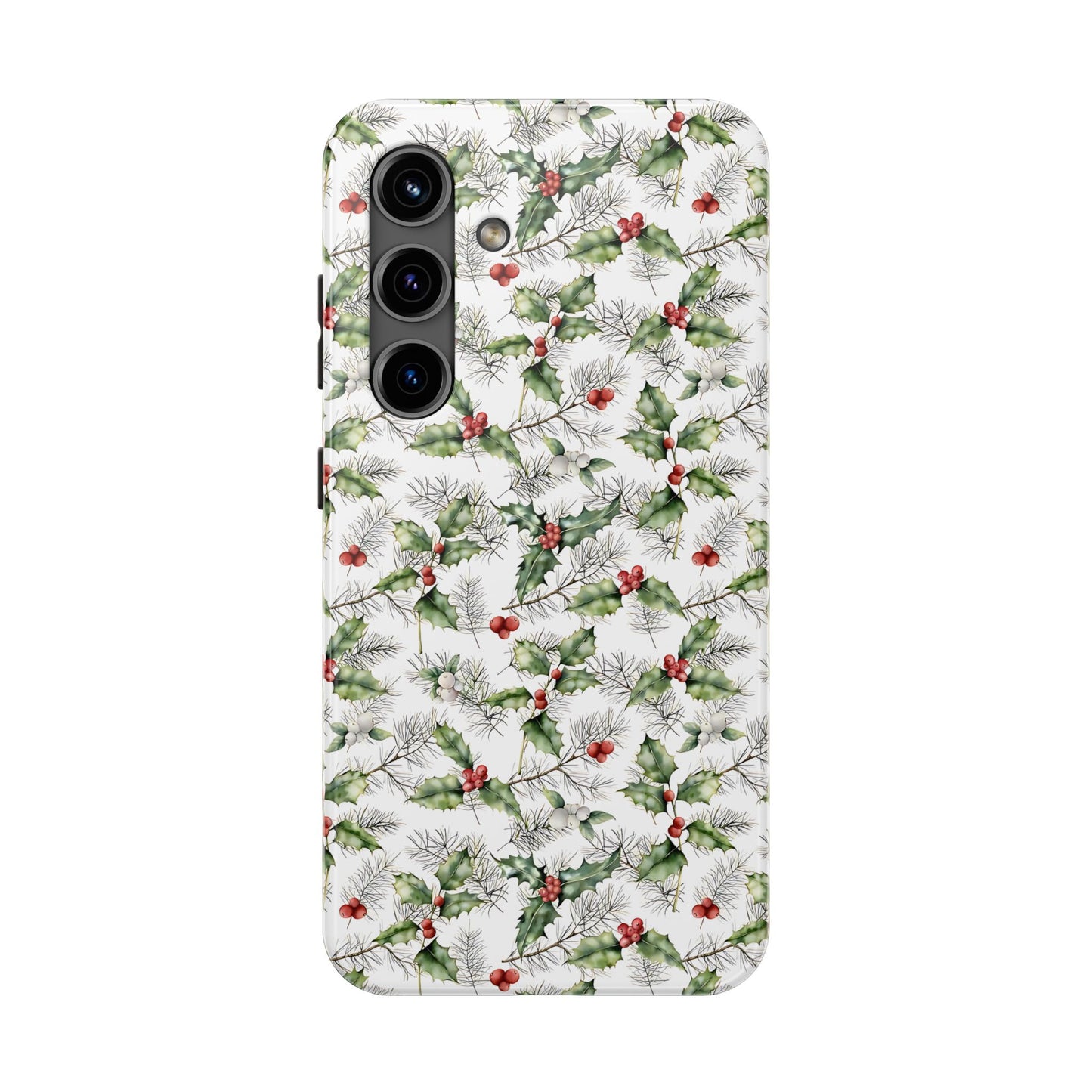 Christmas Mistletoe and Holly Phone Case