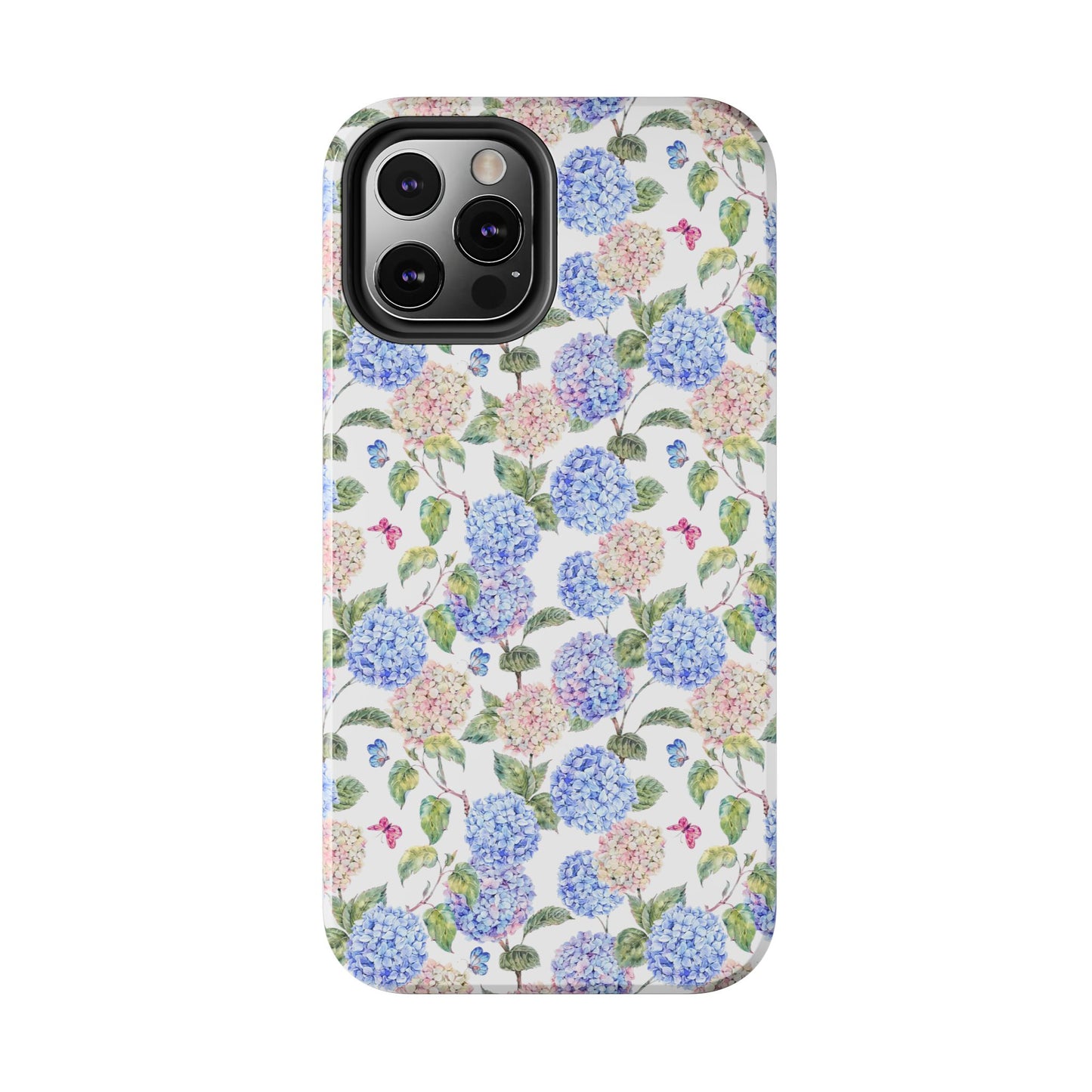 Pink & Blue Hydrangea Phone Case