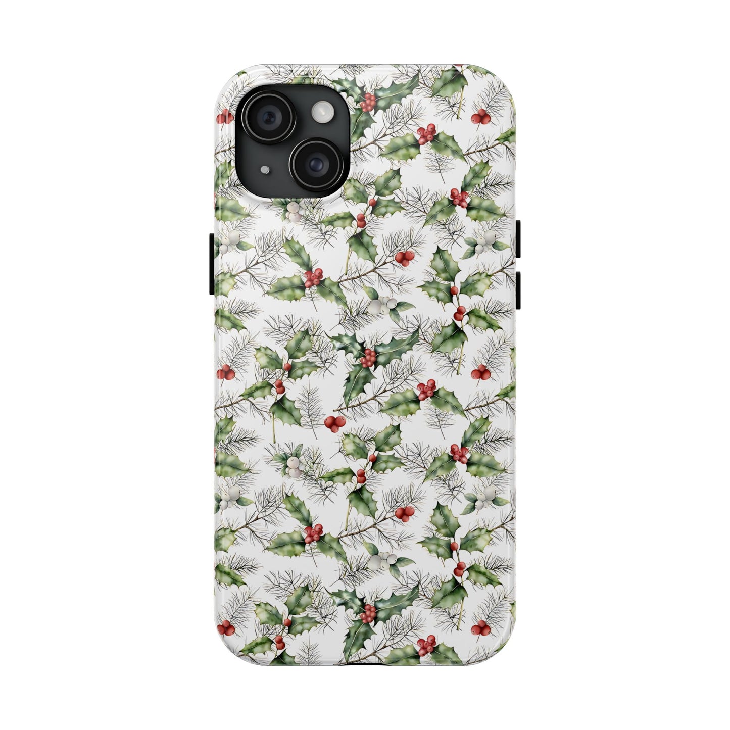 Christmas Mistletoe and Holly Phone Case