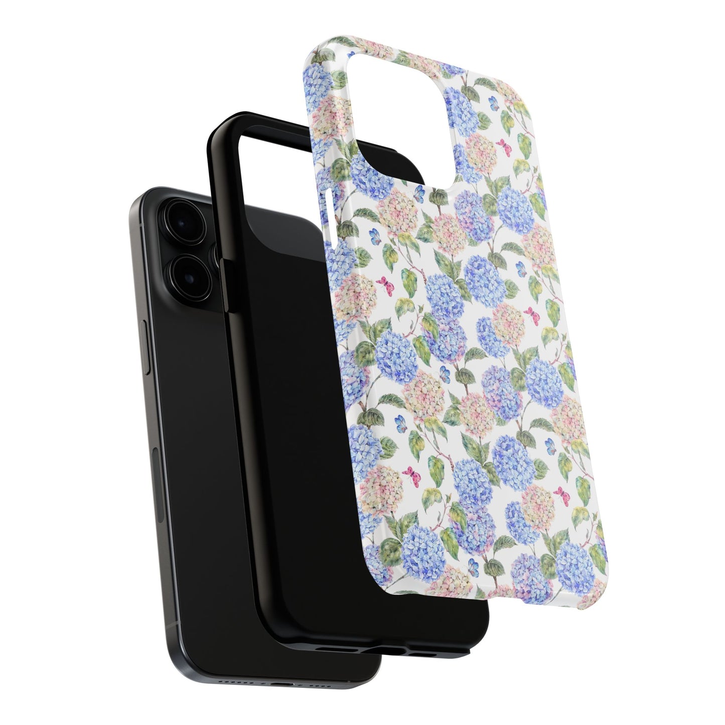 Pink & Blue Hydrangea Phone Case