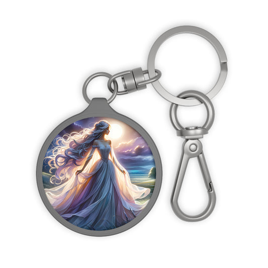 Once Upon A Fantasy - Silver Moonlight Keyring Tag