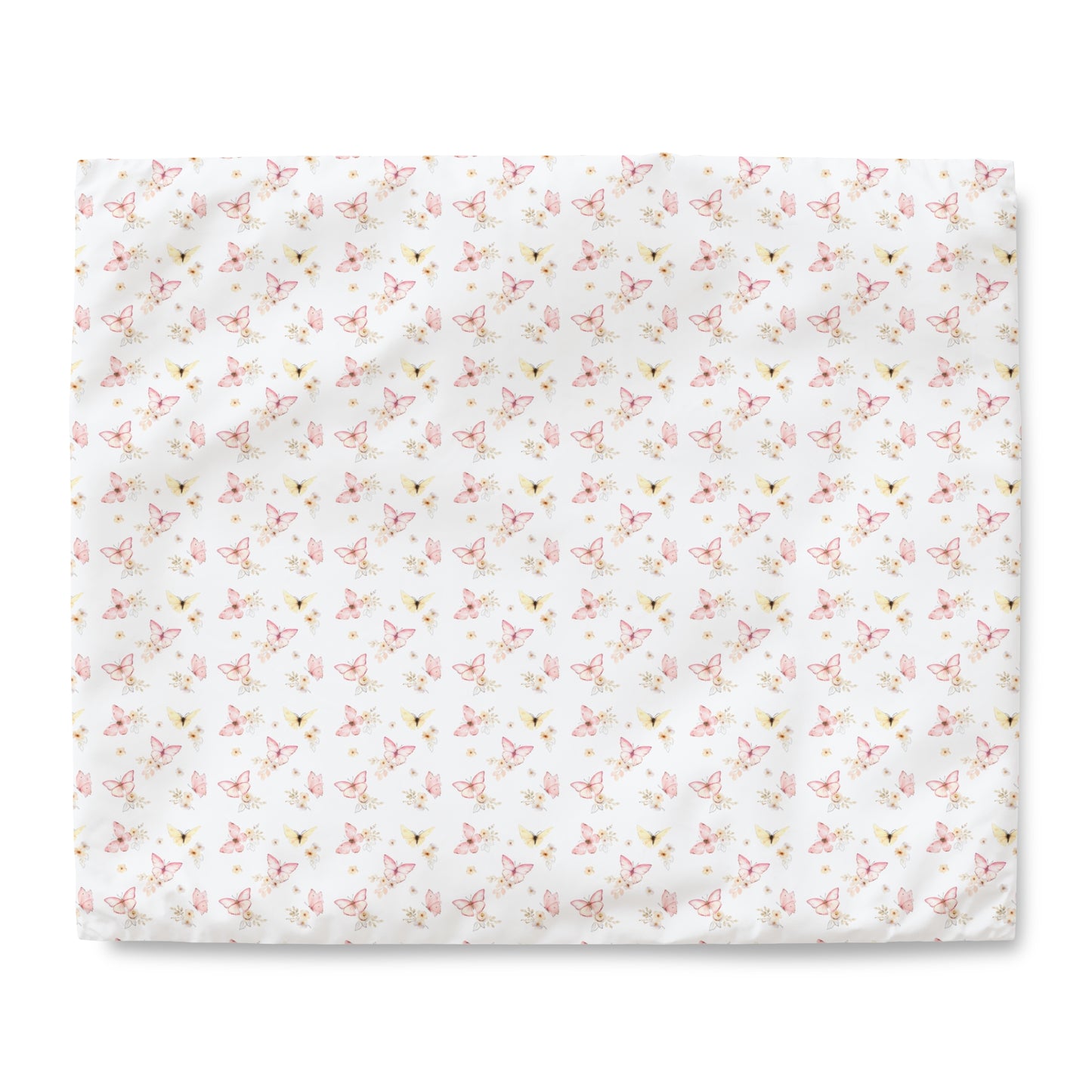 Pink & Yellow Butterfly Duvet Cover
