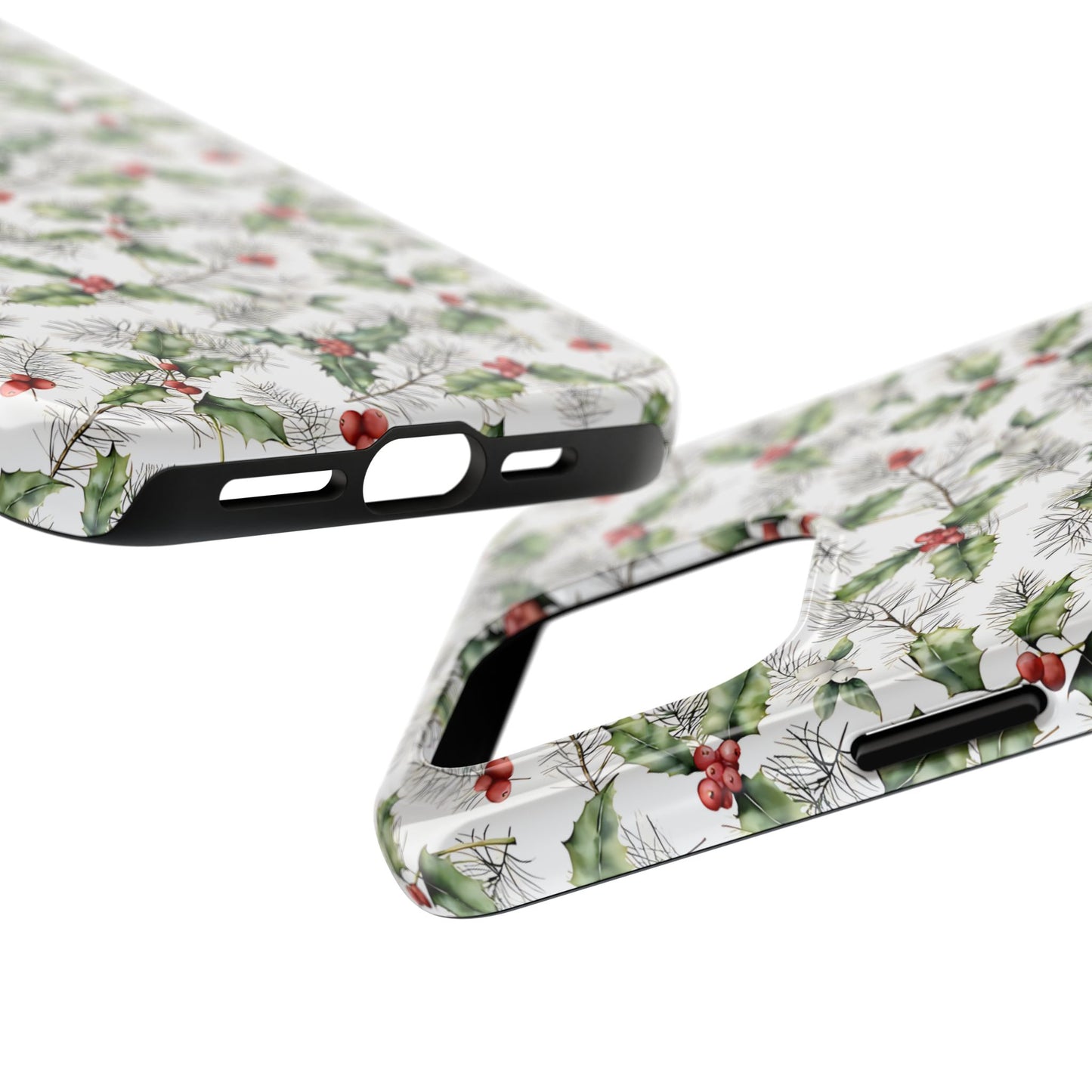 Christmas Mistletoe and Holly Phone Case