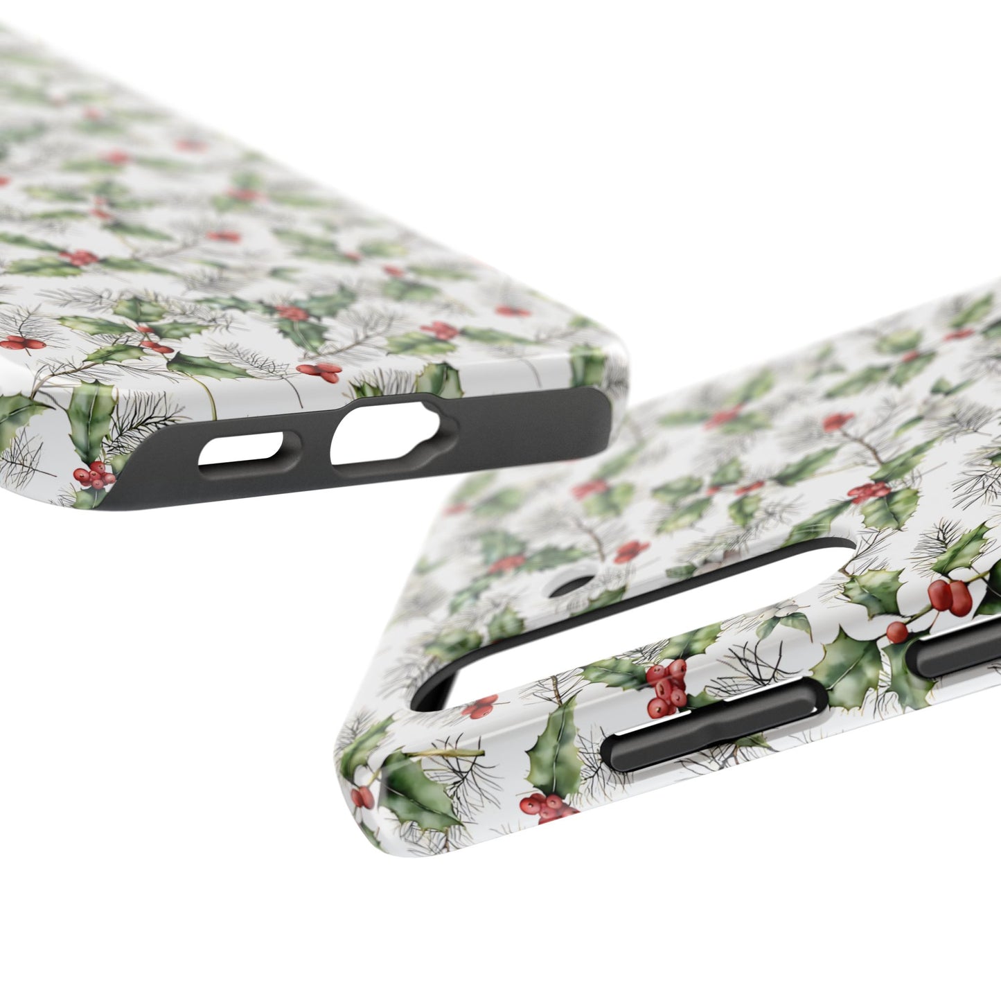 Christmas Mistletoe and Holly Phone Case