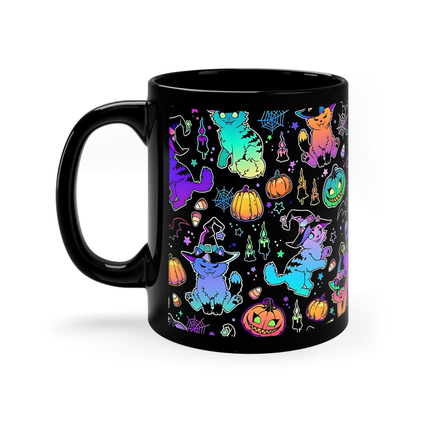 Spooky Neon Halloween #4 Coffee Mug, 11oz