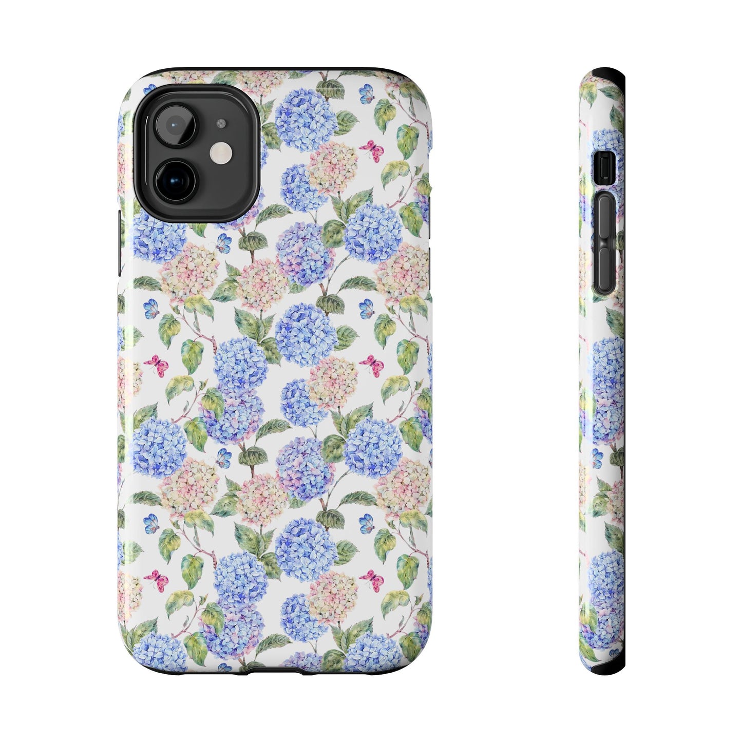 Pink & Blue Hydrangea Phone Case