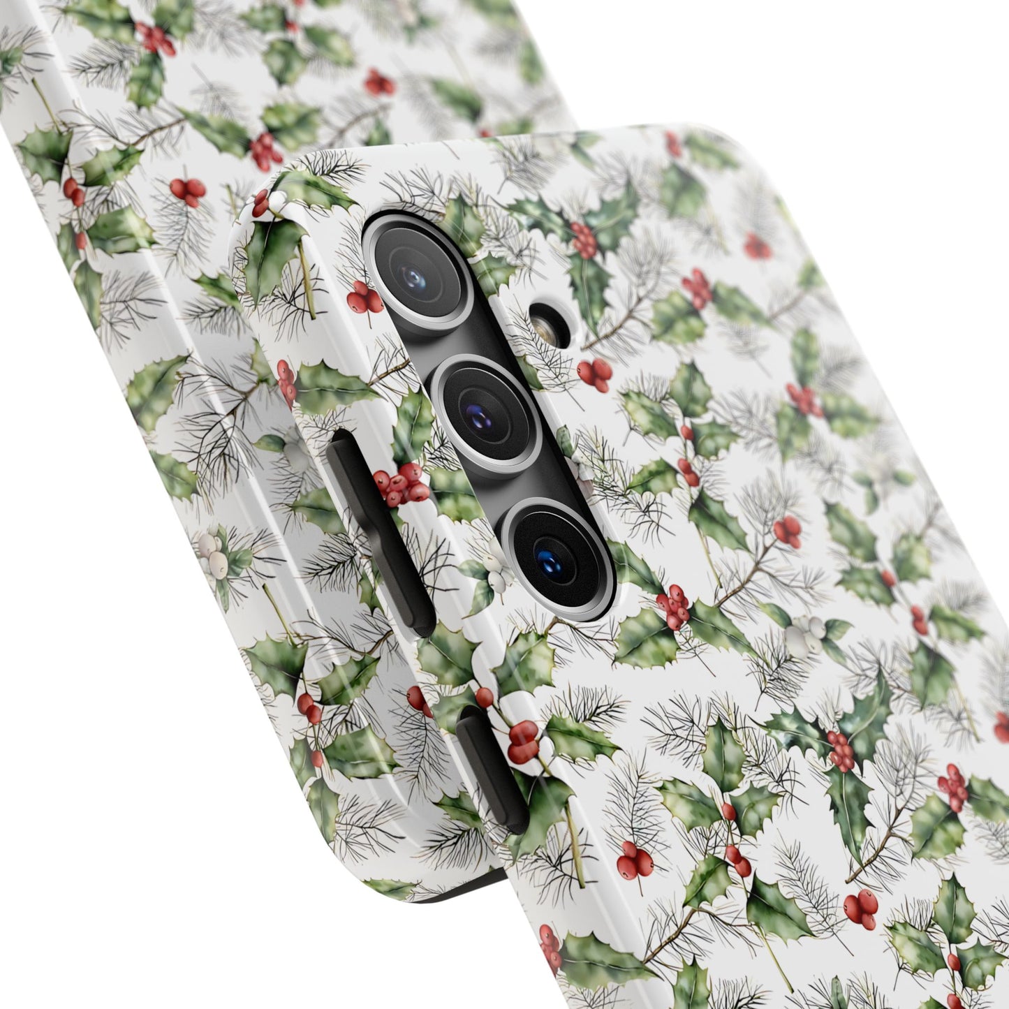 Christmas Mistletoe and Holly Phone Case