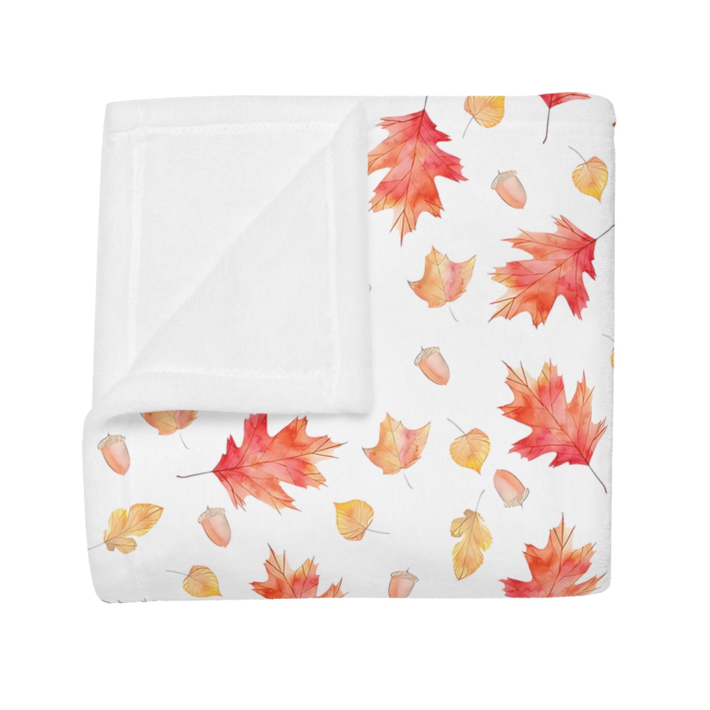 Autumn Leaves & Acorn Blanket