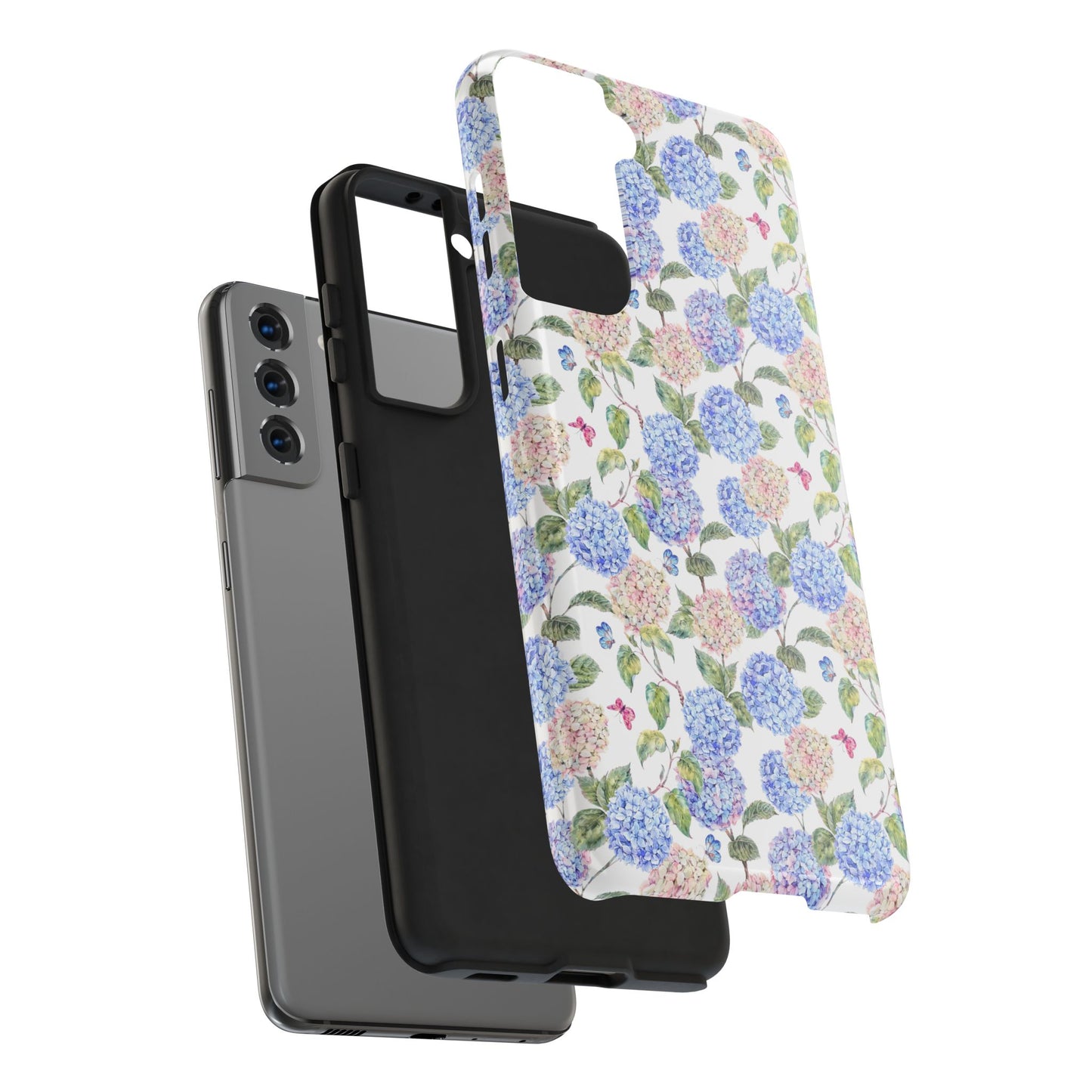 Pink & Blue Hydrangea Phone Case