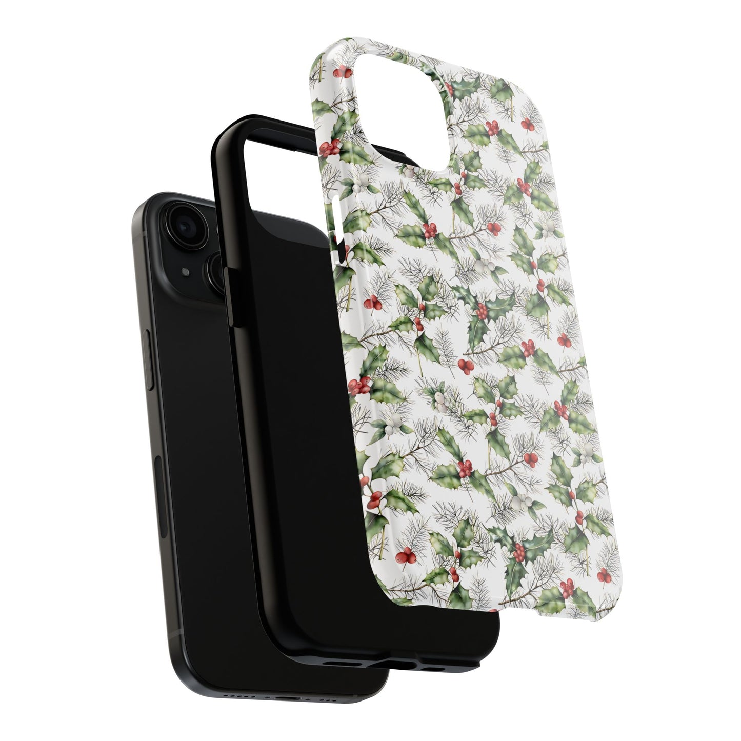 Christmas Mistletoe and Holly Phone Case