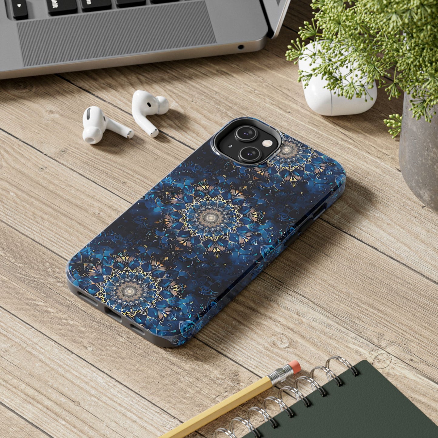 Navy Mandala Phone Case