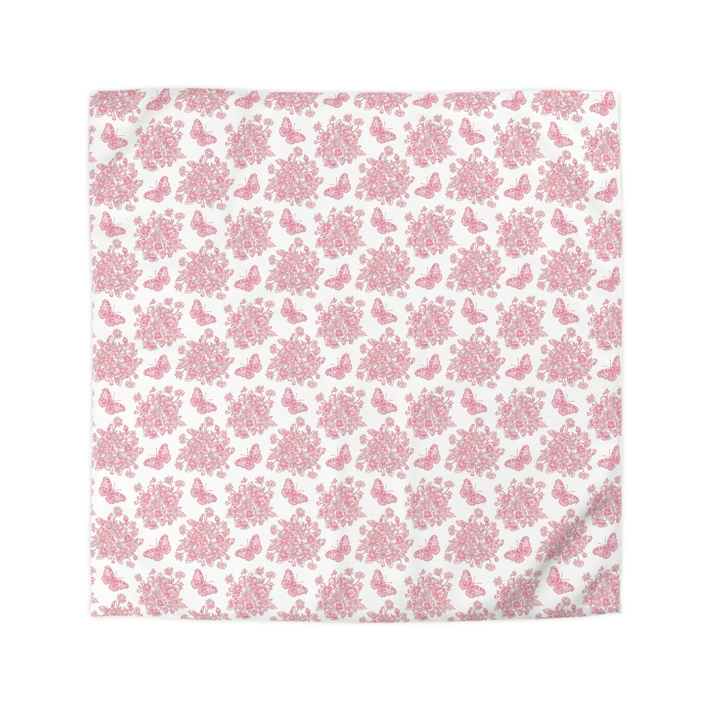 Pink & White Butterfly Duvet Cover