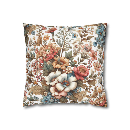 Golden Floral #1 Cushion Cover