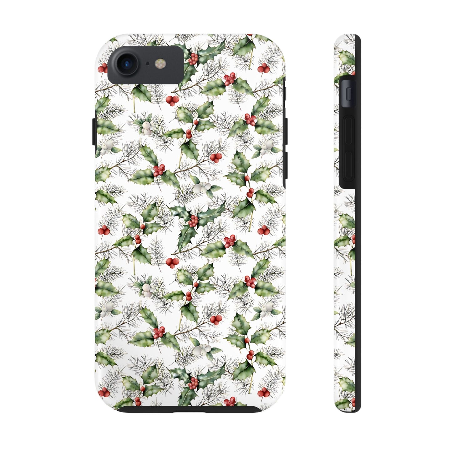 Christmas Mistletoe and Holly Phone Case