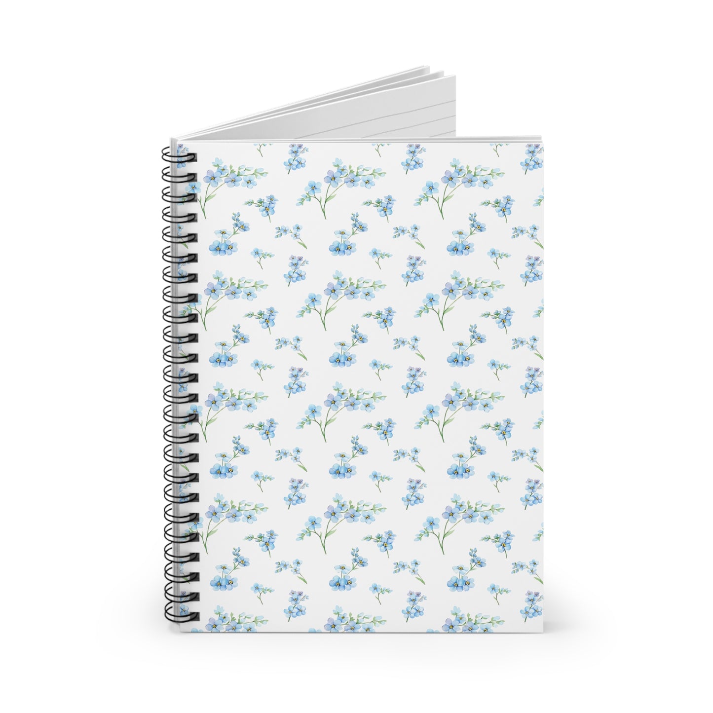 Forget-Me-Not Spiral Notebook - Ruled Line