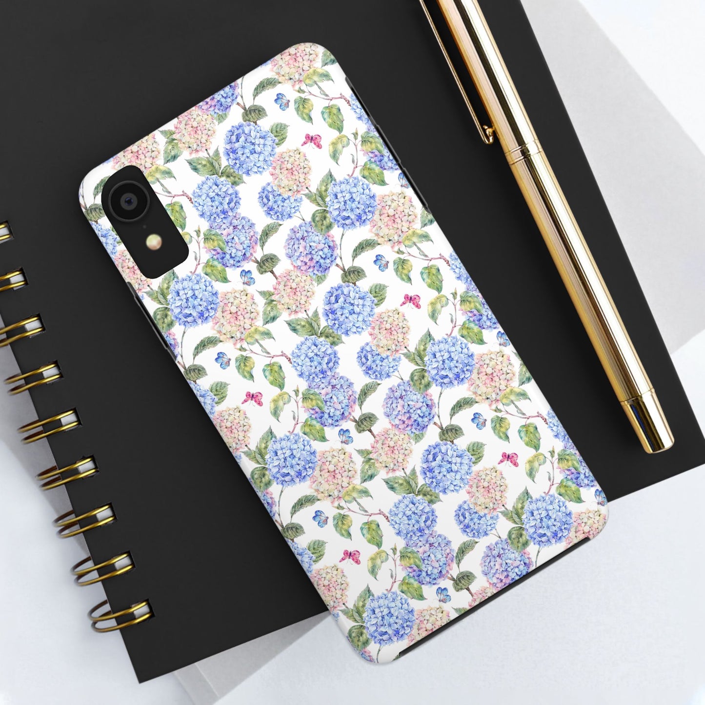 Pink & Blue Hydrangea Phone Case