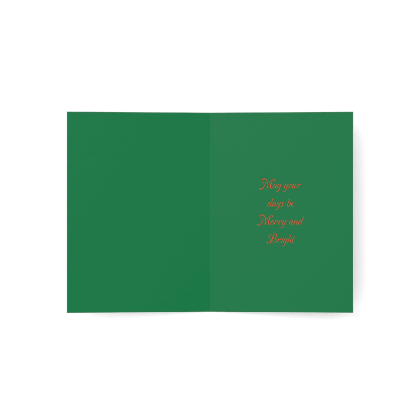 Festive Christmas Greeting Cards (Green)  - Set of 1, 10, 30, or 50