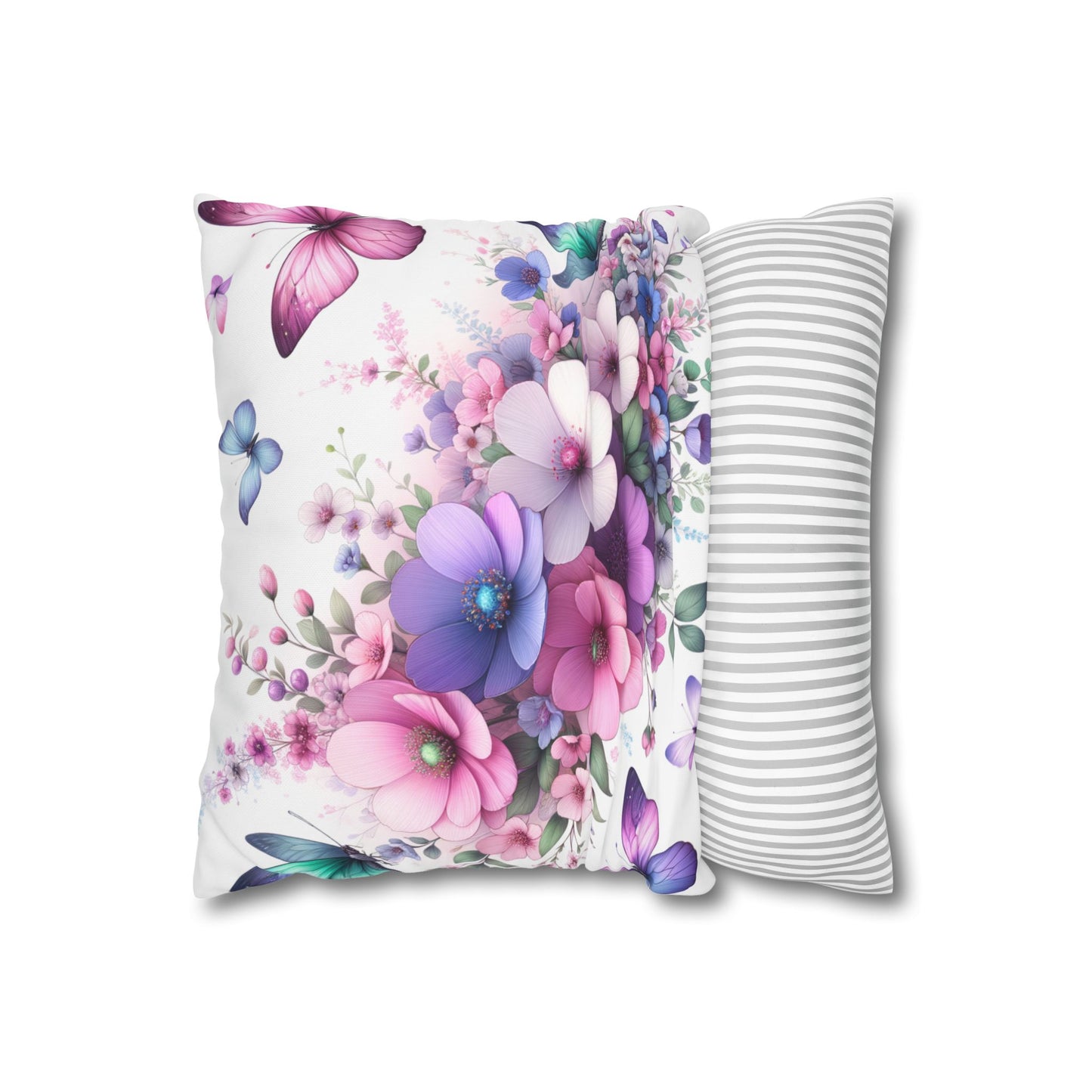 Flowers & Butterflies Cushion Cover