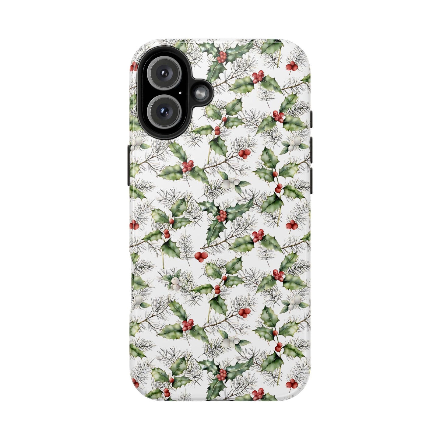 Christmas Mistletoe and Holly Phone Case