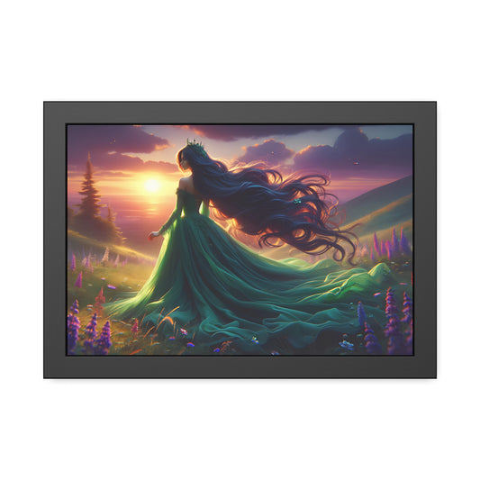 Once Upon A Fantasy - Emerald Sunset Framed Posters