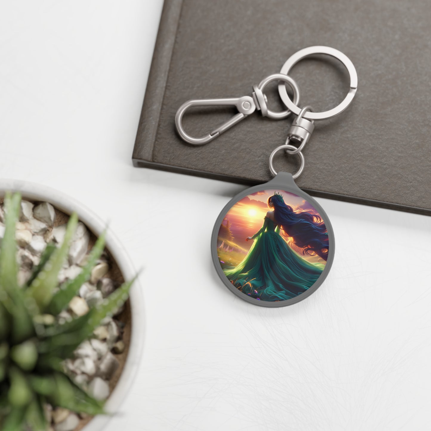 Once Upon A Fantasy - Emerald Sunset Keyring Tag