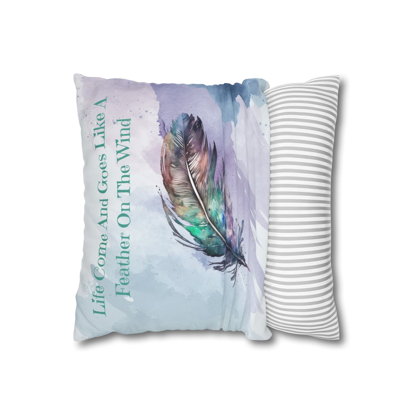 Feather On The Wind #13 Canvas Cushion Cover